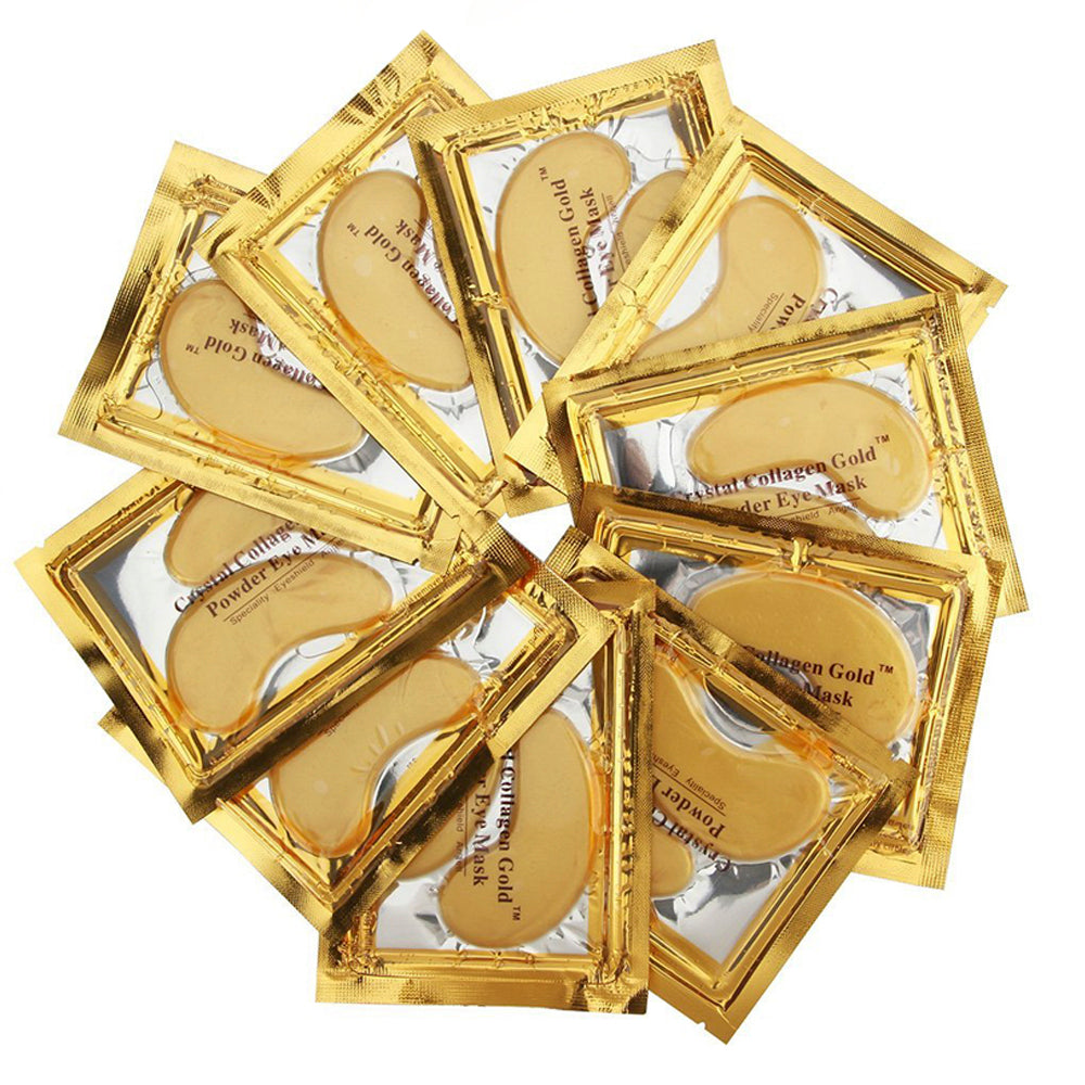 Gold Eye Masks - 10 pairs