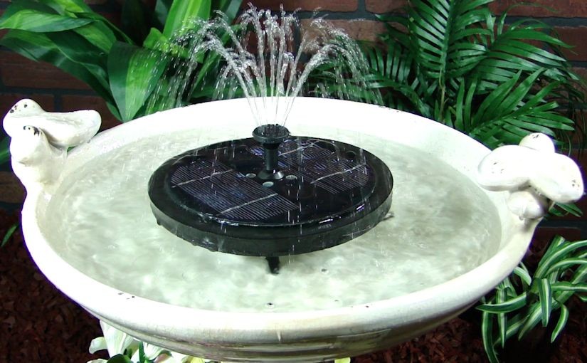 Solar Powered Bird Fountain