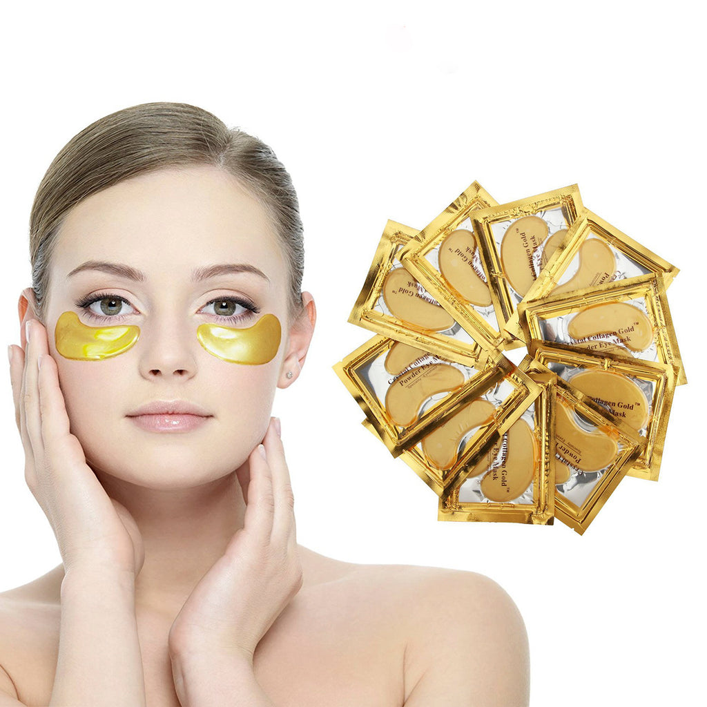 Gold Eye Masks - 10 pairs